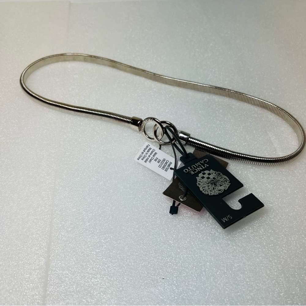 NWT Vince Camuto Silver Toned Belt S/M - Picture 2 of 5